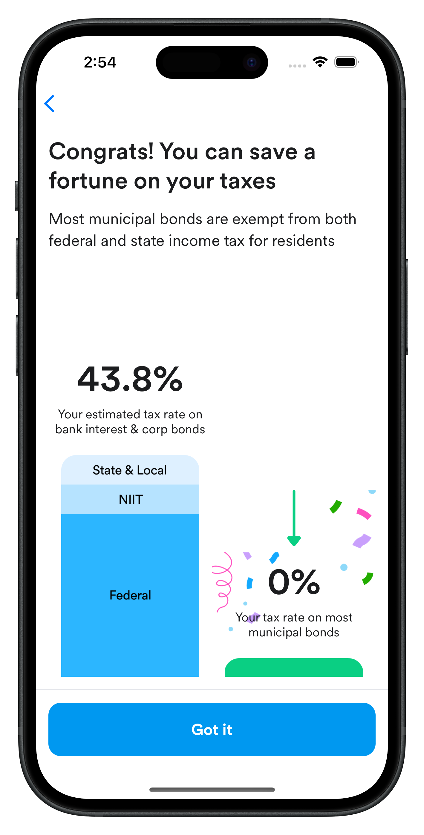 See personalized tax savings